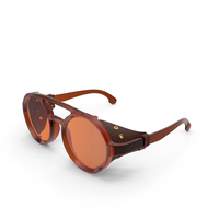 Steampunk Sunglasses Orange PNG & PSD Images