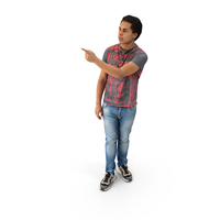Liam Casual Spring Interacting Pose PNG & PSD Images