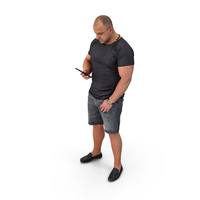 Arnold Casual Summer Idle Pose With Phone PNG & PSD Images