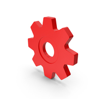 Red Gear Symbol PNG & PSD Images