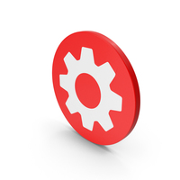 Gears Icon Red PNG & PSD Images