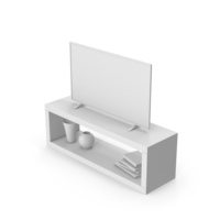 Monochrome TV Stand Set PNG & PSD Images