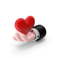 Heart In Cartoon Hand PNG & PSD Images