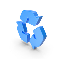 Blue Recycle Icon PNG & PSD Images