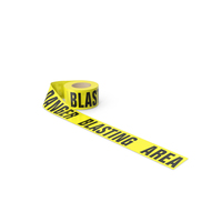 Barricade Tape Danger Blasting Area Yellow PNG & PSD Images