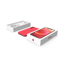 iPhone 12 Mini Unboxed Product RED PNG & PSD Images