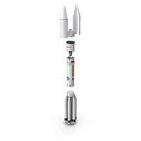 Proton M Rocket Main Parts PNG & PSD Images
