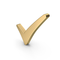 Golden Tick Mark PNG & PSD Images