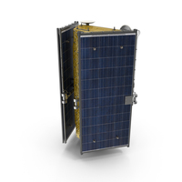Satellite with Collapsed Solar Panels PNG & PSD Images