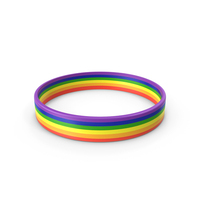 Rainbow Rubber Bracelet PNG & PSD Images