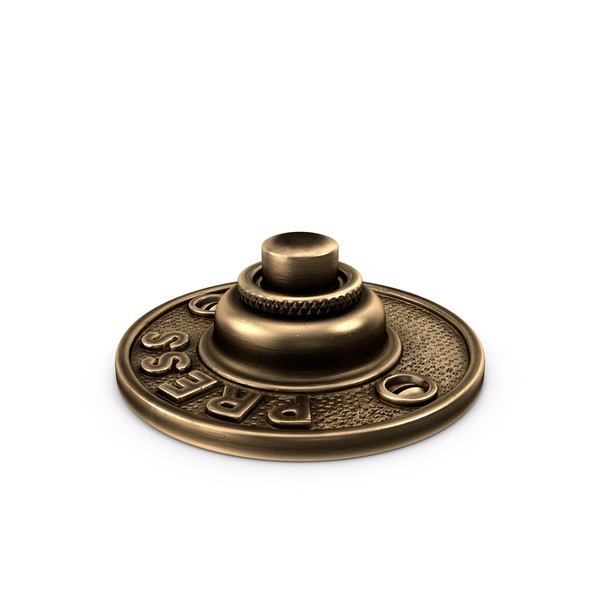 Round Solid Brass Doorbell Button PNG & PSD Images