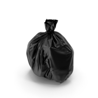 Tied Closed Black Rubbish Bag Small PNG & PSD Images