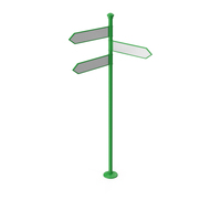 Green Crossroad Signpost PNG & PSD Images
