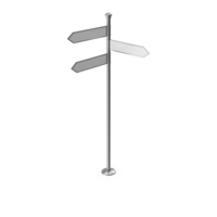 Silver Crossroad Signpost PNG & PSD Images