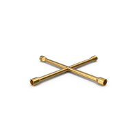 Gold Cross Wrench PNG & PSD Images