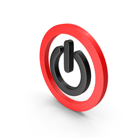 Black & Red Power Button PNG & PSD Images
