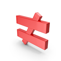 Red Inequality Sign PNG & PSD Images
