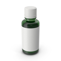 Green Pill Bottle With Label PNG & PSD Images