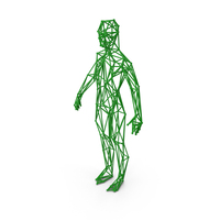 Green Wired Human Body PNG & PSD Images