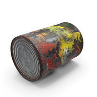 Tin Can A Rusted Labeled Posed PNG & PSD Images