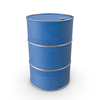 Blue Metal Barrel PNG & PSD Images