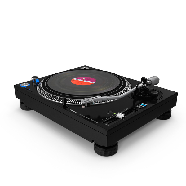 DJ Turntable Pioneer PLX 1000 With Vinyl PNG Images & PSDs