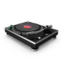 Professional DJ Turntable With Vinyl PNG & PSD Images