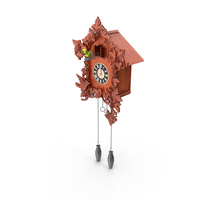 Wooden Cuckoo Clock Red PNG & PSD Images