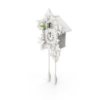 Wooden Cuckoo Clock White PNG & PSD Images