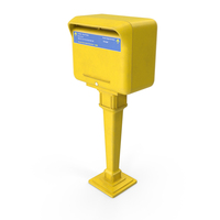 French Yellow Mailbox Post PNG & PSD Images