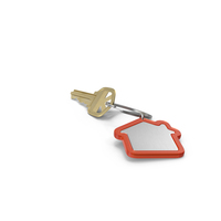 Bronse Home Key With House Figure PNG & PSD Images