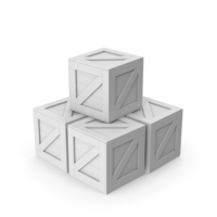 Monochrome Wooden Box Crates PNG & PSD Images