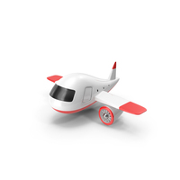Red Cartoon Airplane PNG & PSD Images