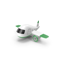 Green Cartoon Airplane PNG & PSD Images