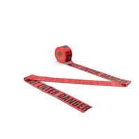 Red Do Not Enter Barricade Tape PNG & PSD Images