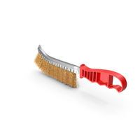 Brass Wire Brush with Plastic Handle PNG & PSD Images