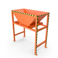Orange Silo Container Filling Funnel PNG & PSD Images