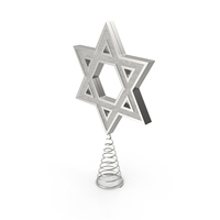 Star of David Tree Topper Silver PNG & PSD Images
