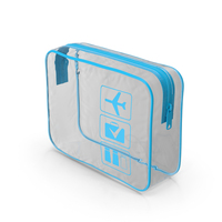 TSA Approved Clear Travel Toiletry Bag Blue PNG & PSD Images