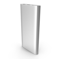 Type A and C Power Bank 10000mAh Silver PNG & PSD Images