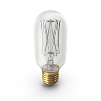 Vintage Edison Fat Tube Filament Bulb T45 PNG & PSD Images