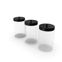 Jars with Medical Items Empty PNG & PSD Images