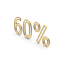 Percentage 60 Gold PNG & PSD Images