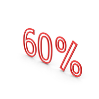 Percentage 60 Red PNG & PSD Images
