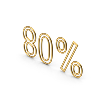 Percentage 80 Gold PNG & PSD Images