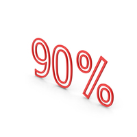 Percentage 90 Red PNG & PSD Images