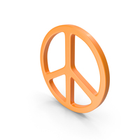 Orange Peace Symbol PNG & PSD Images