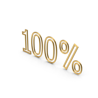 Percentage 100 Gold PNG & PSD Images