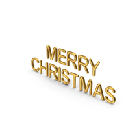 Golden Merry Christmas Sign PNG & PSD Images