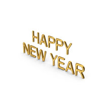 Happy New Year Gold PNG & PSD Images